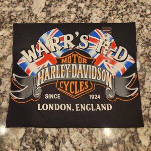 Vintage 2003 Harley Davidson London England Warr's Large T-Shirt NWT NOS